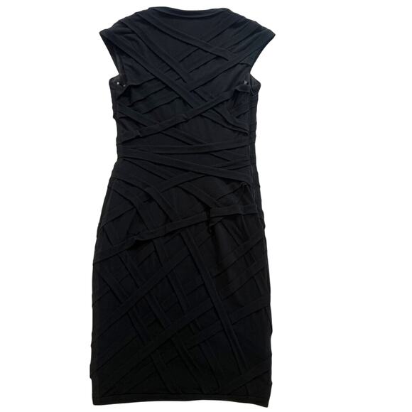 Tadashi Shoji Black Bandage Bodycon Sheath Cocktail Dress Size Small - Picture 3 of 16